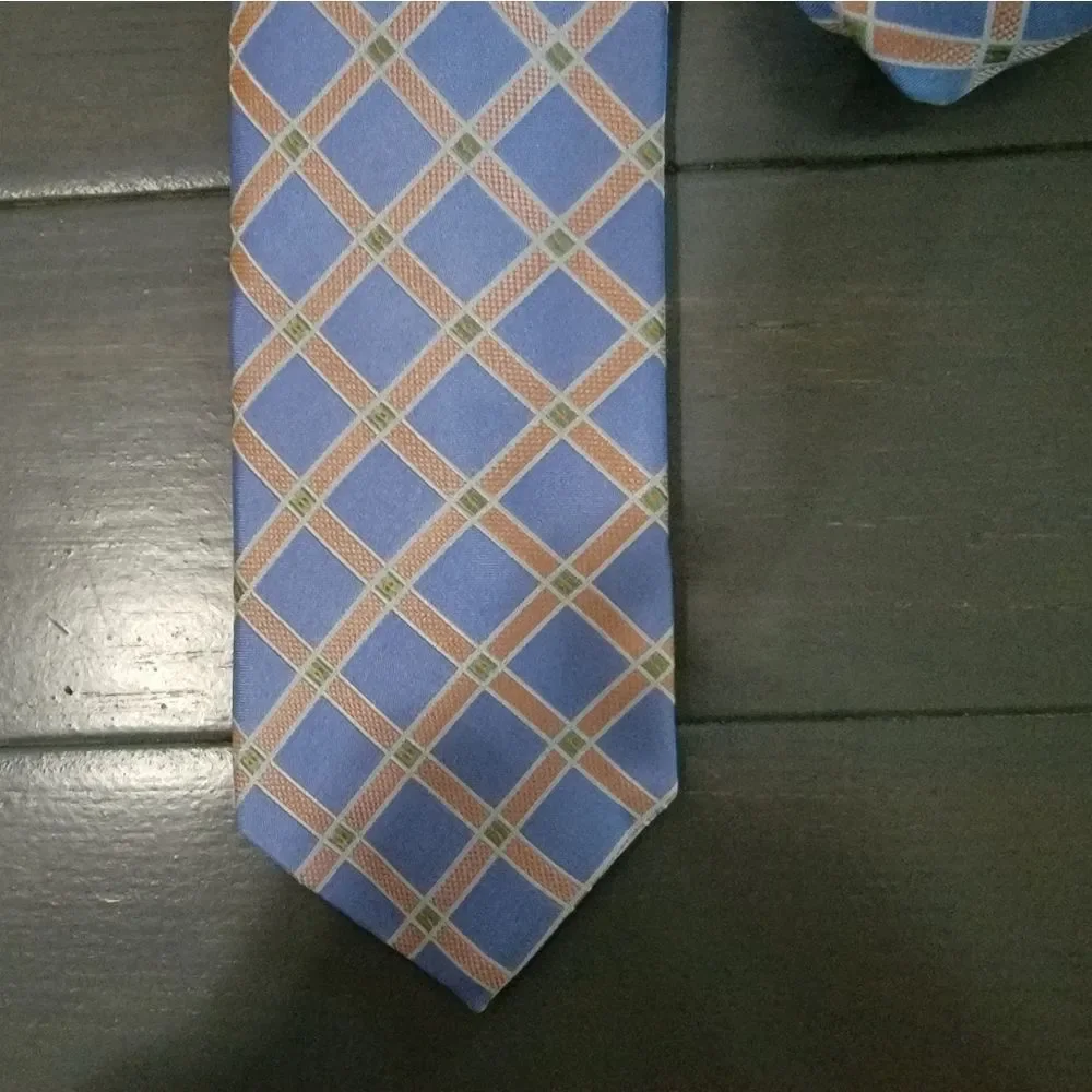 CAPE COD Neckwear Men's Blue Tie with Multicolor diamond Pattern
